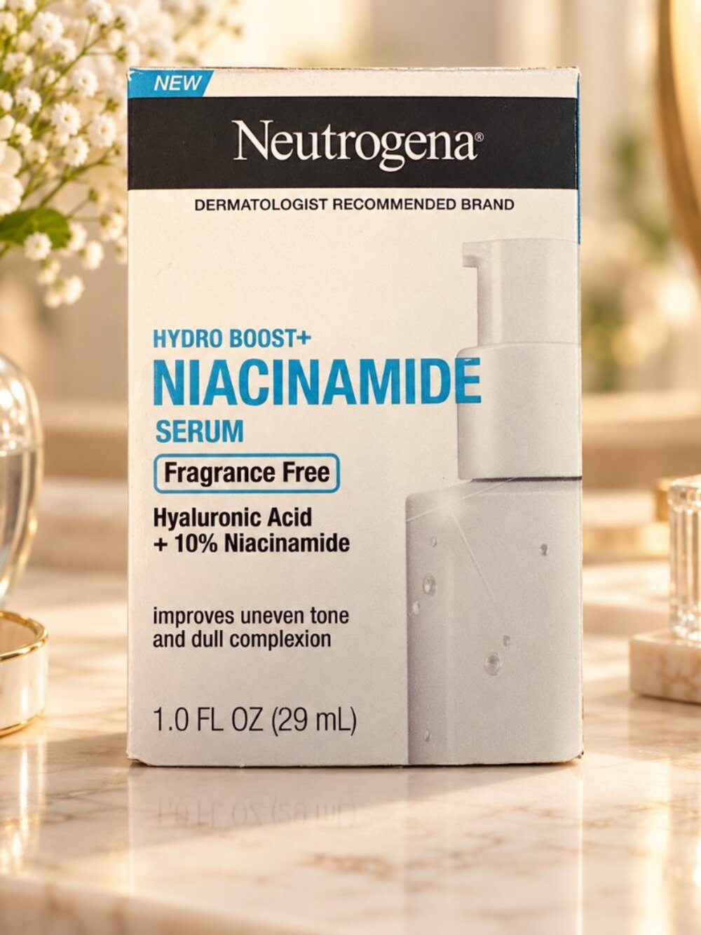 Neutrogena Hydro Boost Niacinamide Serum 10% Hyaluronic Acid 1 oz Fragrance Free